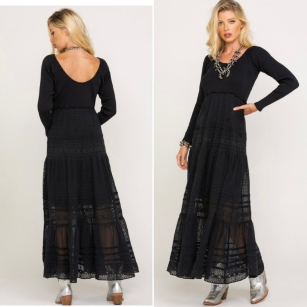 Free People Earth Angel Maxi Long-sleeve Ribbed Dress in extra small